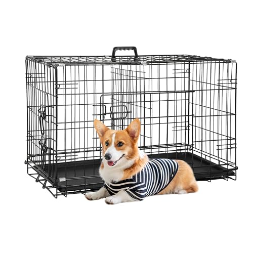 FDW Animal Cage in 30.0"L x 18.0"W x 20.0"H, Dark Black