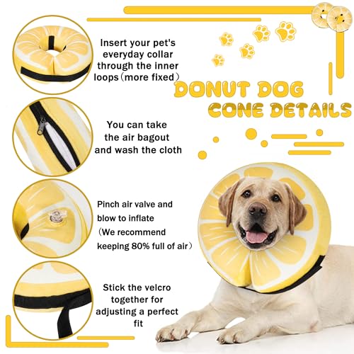 Cneo Animal Recovery Collar Cone in S（neck 4"-7"）, Lemon