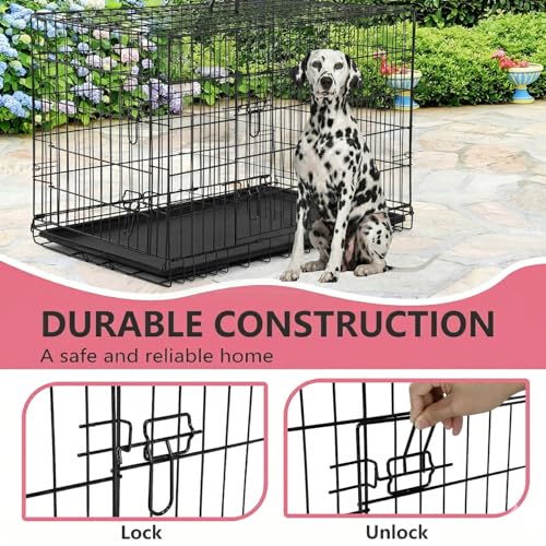 FDW Animal Cage in 45.0"L x 27.0"W x 28.0"H, Black