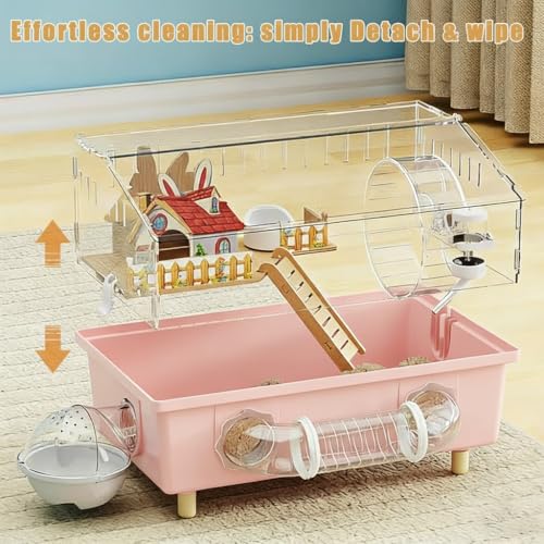 WflamaS Animal Cage in 18.0"L x 11.0"W x 14.6"H, Clear