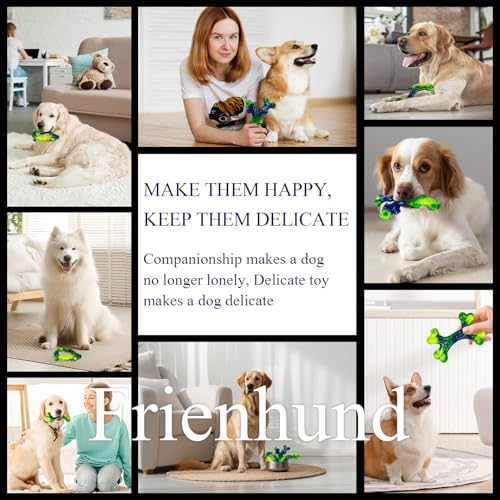 Frienhund Pet Toy in 3 Pack, Green-3-Pack