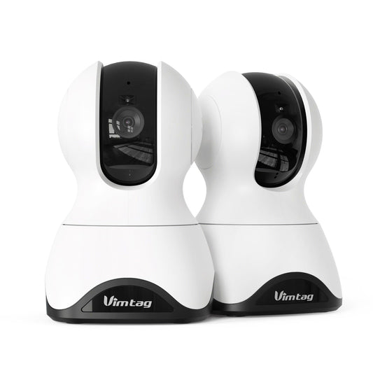 VIMTAG Security Camera in 2.5K-2Pack, Black&White