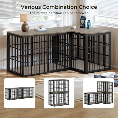 Lyromix Animal Cage in 53.9"L x 31.9"W x 37.2"H, Ancient gray