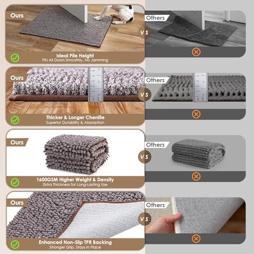 EHEYCIGA Pet Bed Mat in 24x16inch, Brown