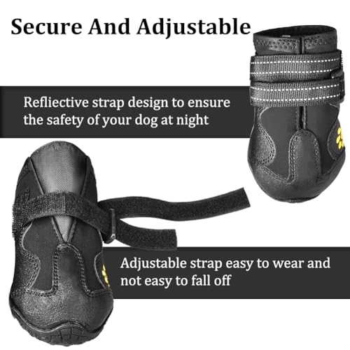 CovertSafe& Paw Hoof Protector in Size 1: （2.3''x1.6'')(L*W) for 10-23 lbs, Black