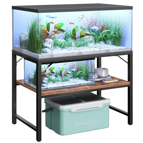 MAHANCRIS Item Stand in 40-50 Gallon, Rustic Brown
