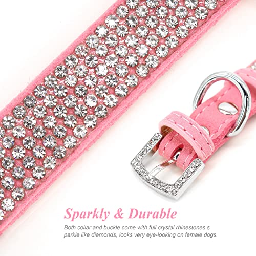 PET ARTIST Animal Collar in XS:Neck 7.5-10"(3-7 lbs), Pink Set