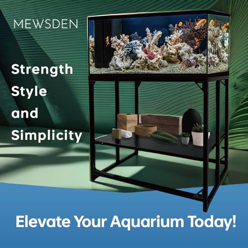 MEWSDEN Item Stand in (10 Gallon)24.8"x9.25", Black