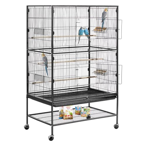 VEVOR Animal Cage in 31.5"L x 20.5"W x 52.0"H, Black