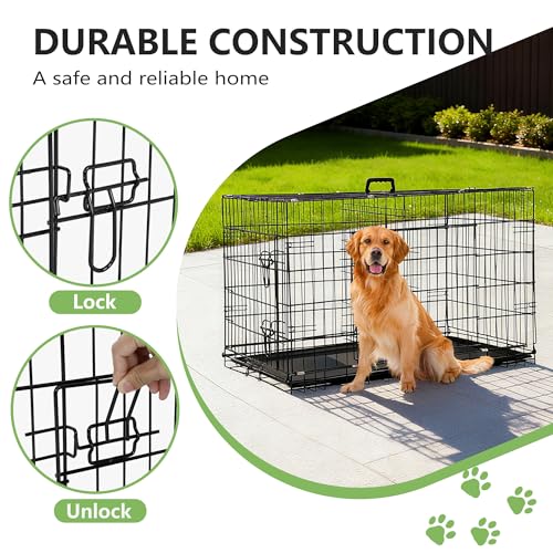 FDW Animal Cage in 36.0"L x 22.0"W x 24.0"H, Dark Black