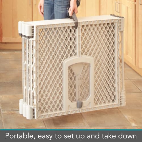 MYPET Pet Playpen in 6-Panel Barrier, Light Gray