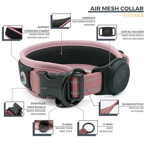 WaggyLife Animal Collar in XS (11.8"-13.8"), Pink