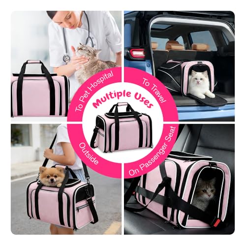 Srinlon ㅤ Animal Carrier in 18.0"L x 11.0"W x 11.0"H, Pink