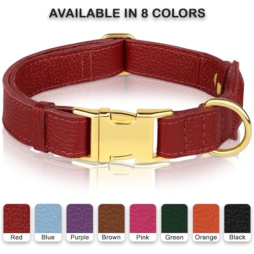 BUDKAS Animal Collar in XS, 9"-12" Neck Fit, Red