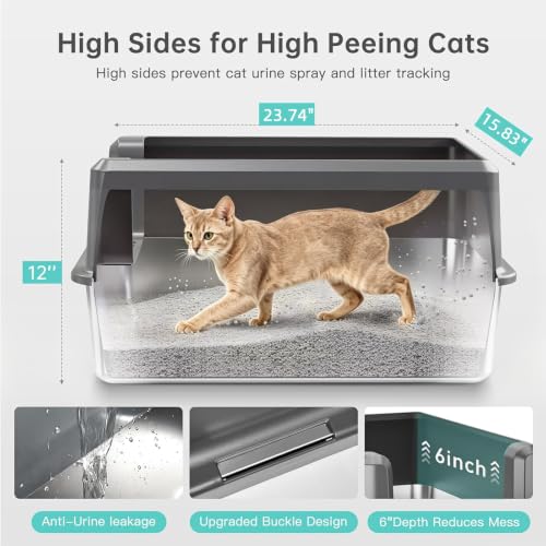 WoofiGo Litter Box in X-Large, 25-Mid Grey