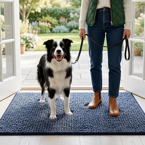 EHEYCIGA Pet Bed Mat in 24x16inch, Navy Blue