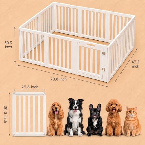 everfront Pet Playpen in 30", White