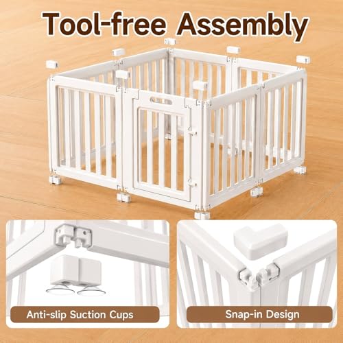 everfront Pet Playpen in 24", White