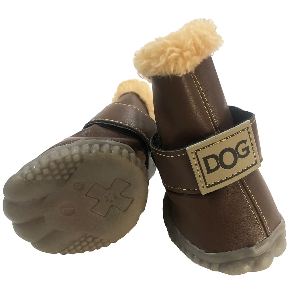 WINSOON Paw Hoof Protector in Size 1, Dark Brown