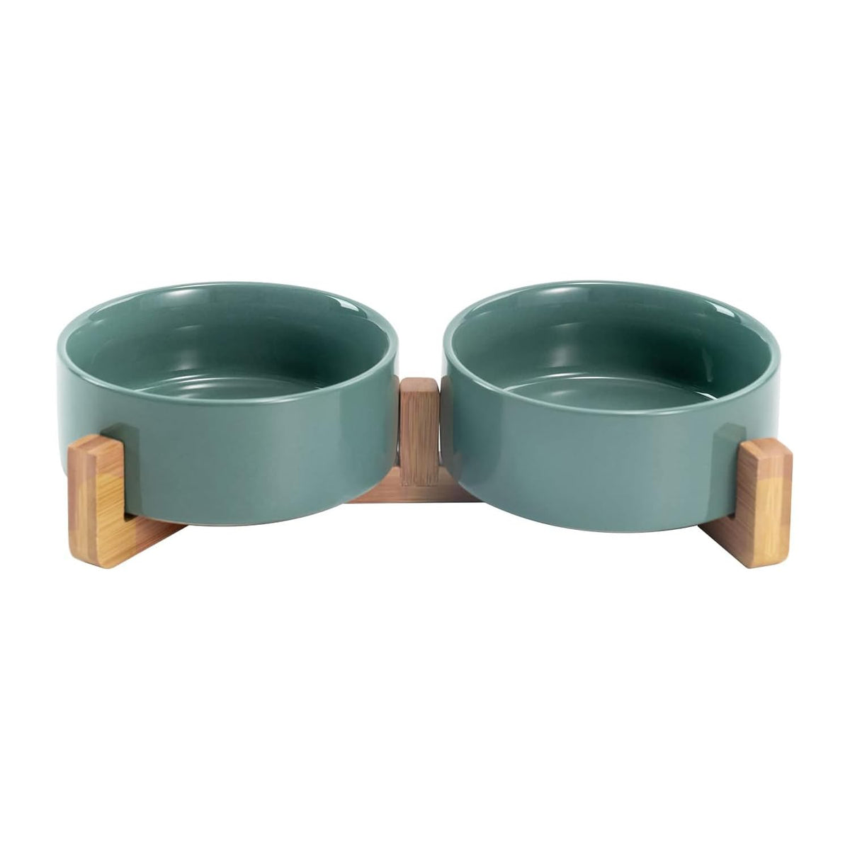 SPUNKYJUNKY Pet Feeder in 1.7 cups, Light Green × 2
