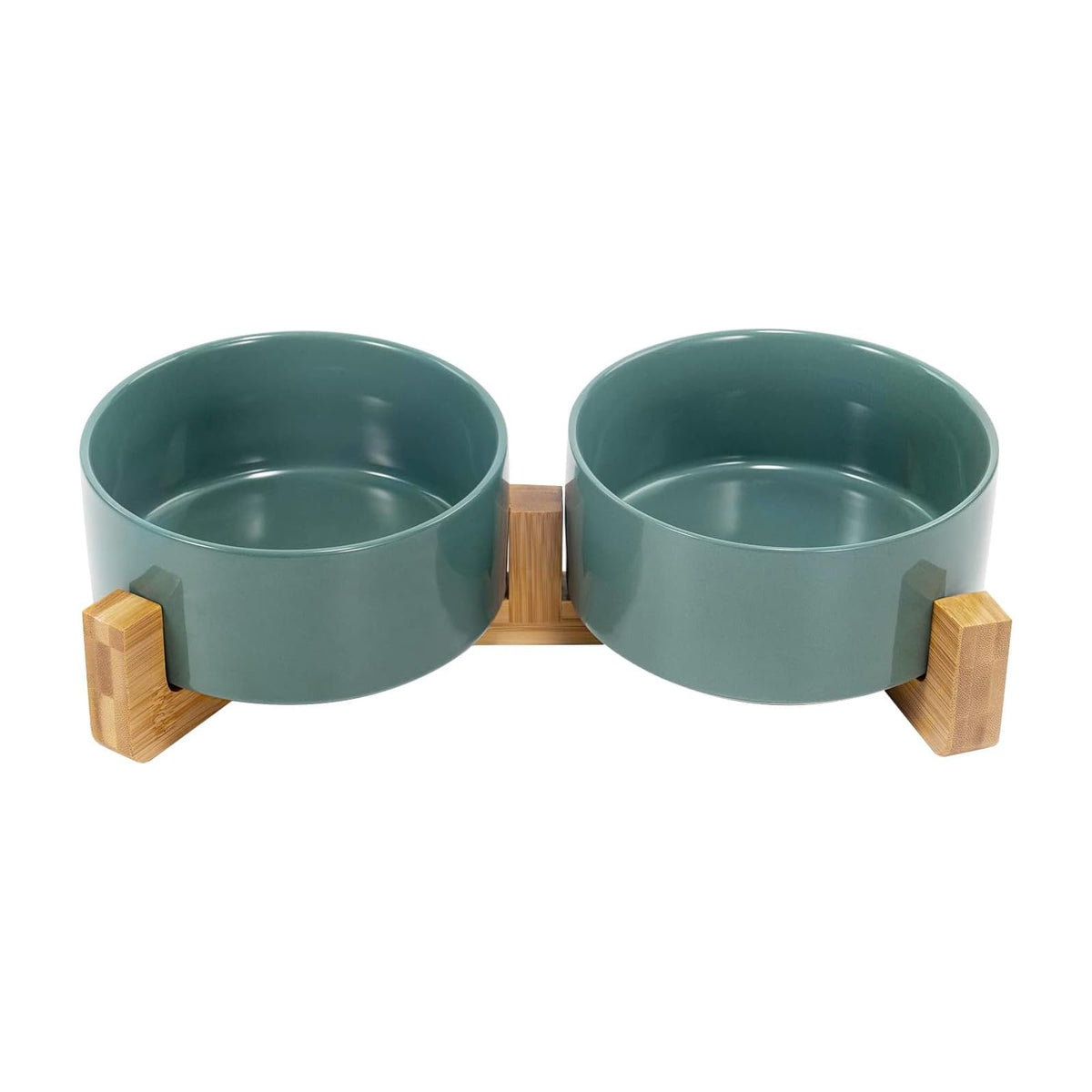 SPUNKYJUNKY Pet Feeder in 3.6 cups, Light Green × 2