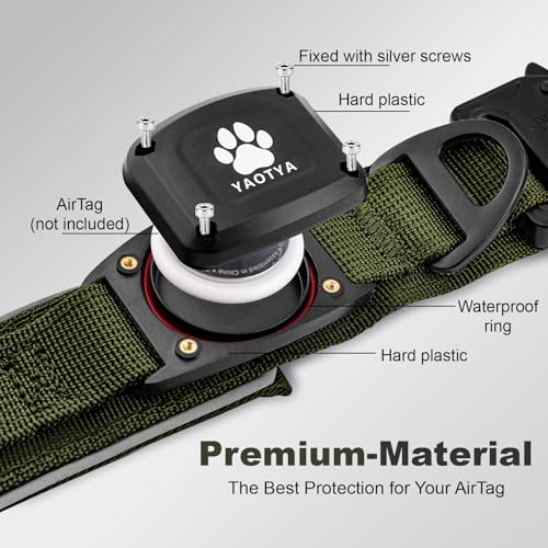 YaoTya Animal Collar in M(15"-18.5"), ArmyGreen