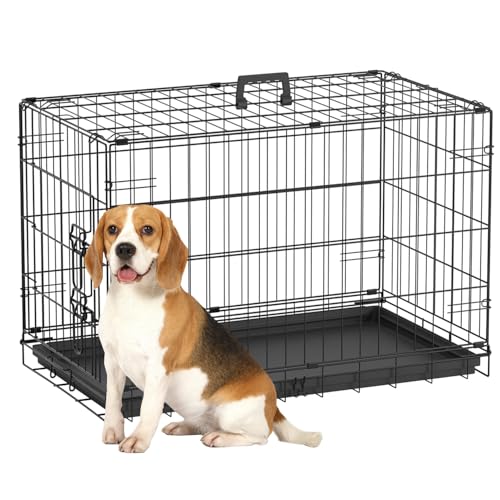 FDW Animal Cage in 30.0"L x 18.0"W x 20.0"H, Dark Black