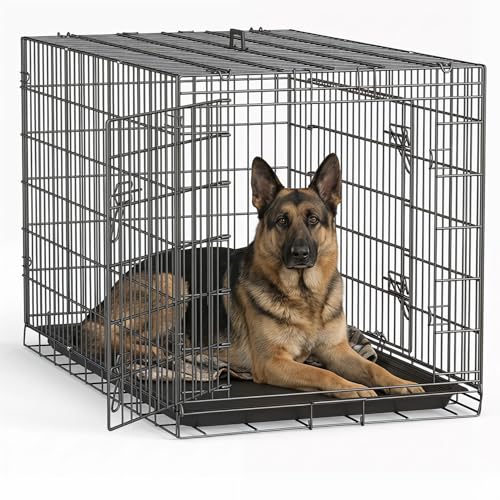 FDW Animal Cage in 48.0"L x 29.0"W x 31.0"H, Dark Black