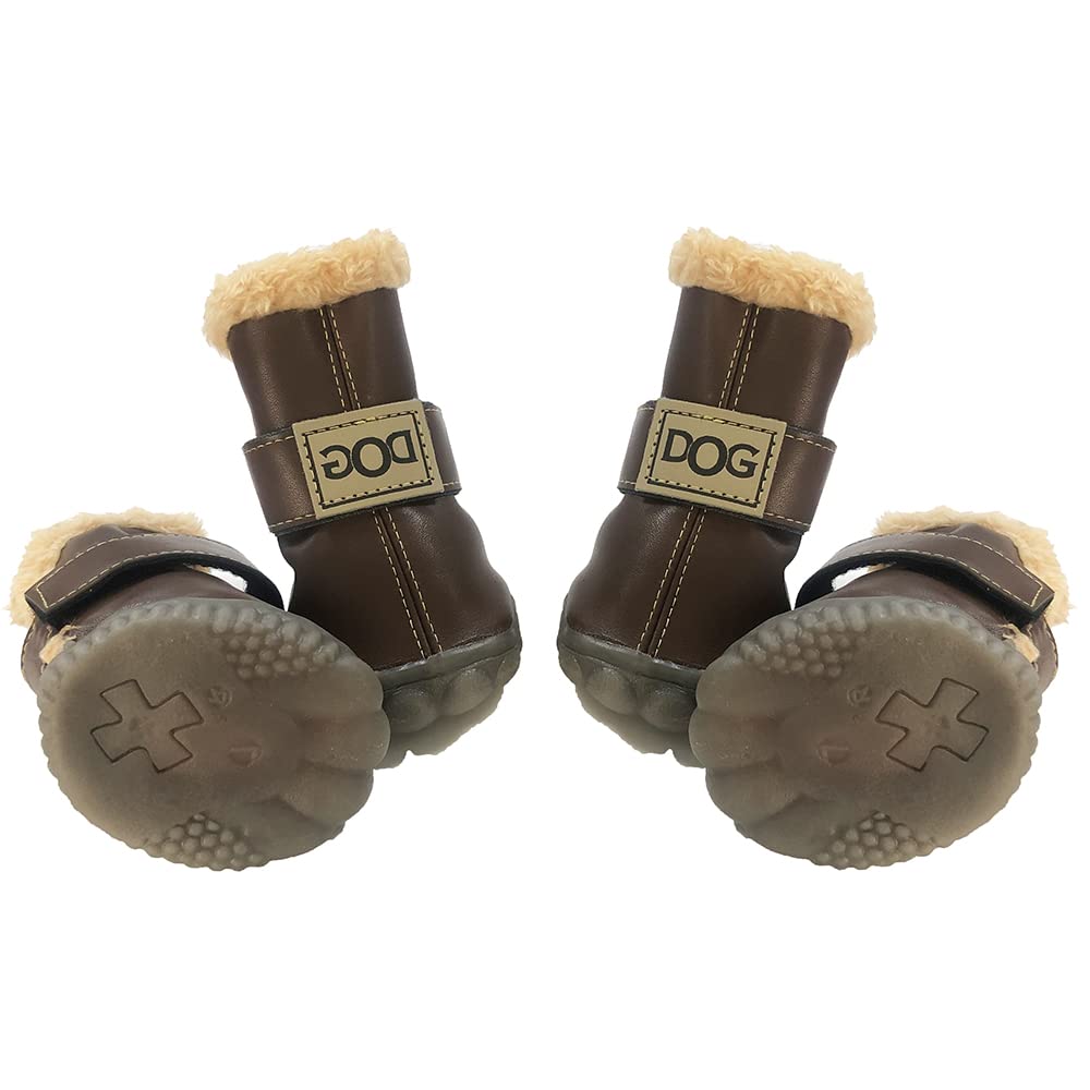 WINSOON Paw Hoof Protector in Size 1, Dark Brown