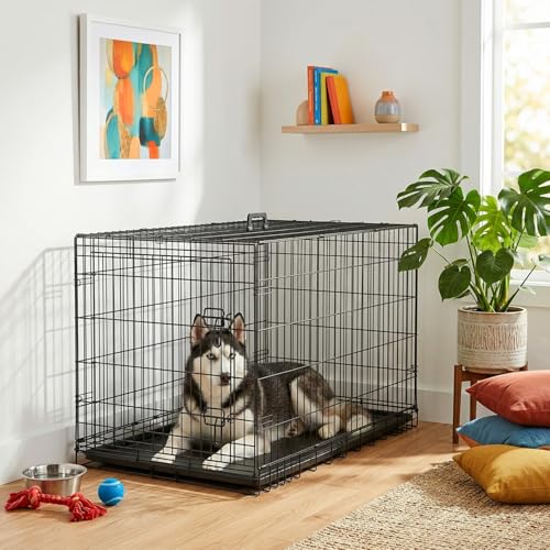 FDW Animal Cage in 42.0"L x 24.0"W x 26.0"H, Dark Black