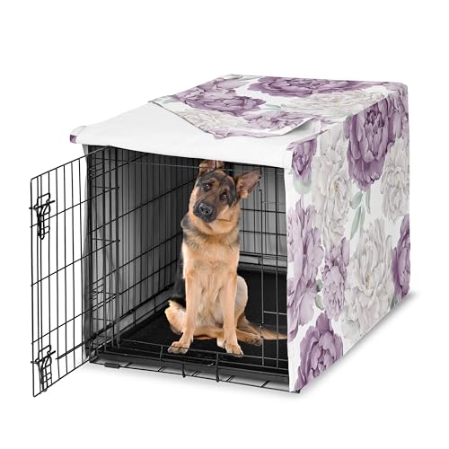 Sweet Jojo Designs Animal Cage in 48.0"L x 32.5"W x 30.5"H, Purple and Ivory Peony