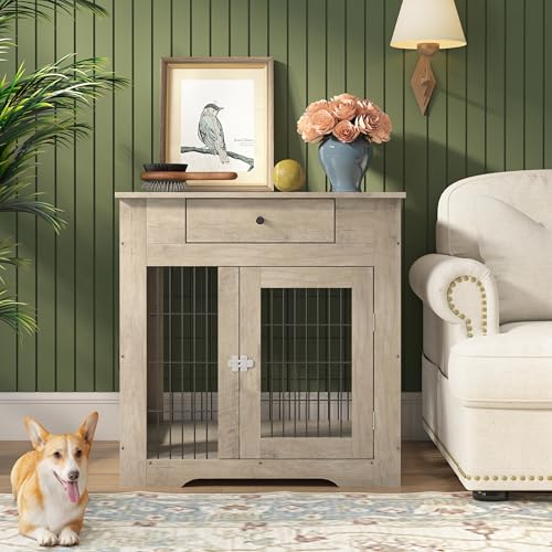 NicBex Animal Cage in 31.5"L x 22.64"D x 30.59"H, Antique Brown