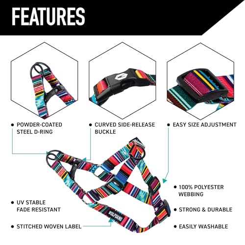 Wolfgang Man & Beast Animal Harness in Small (5/8 Inch x 12-18 Inch), Quetzal Print