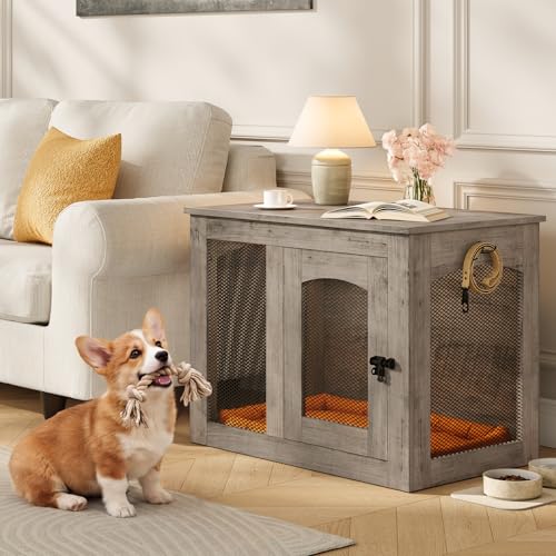 CHOEZON Animal Cage in 30.1"L x 13.2"W x 23.8"H, Greige