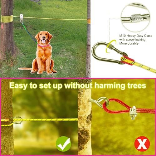 SIAELT Leash in 50Ft, 26Yellow