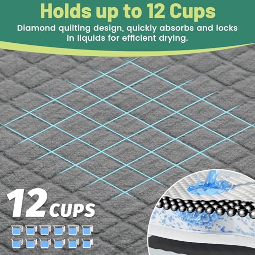 Gimars Disposable Incontinence Surface Protector in 28x34 30 Count, Black