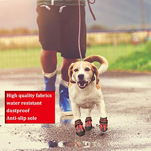 CovertSafe& Paw Hoof Protector in Size 1: （2.3''x1.6'')(L*W) for 10-23 lbs, Red