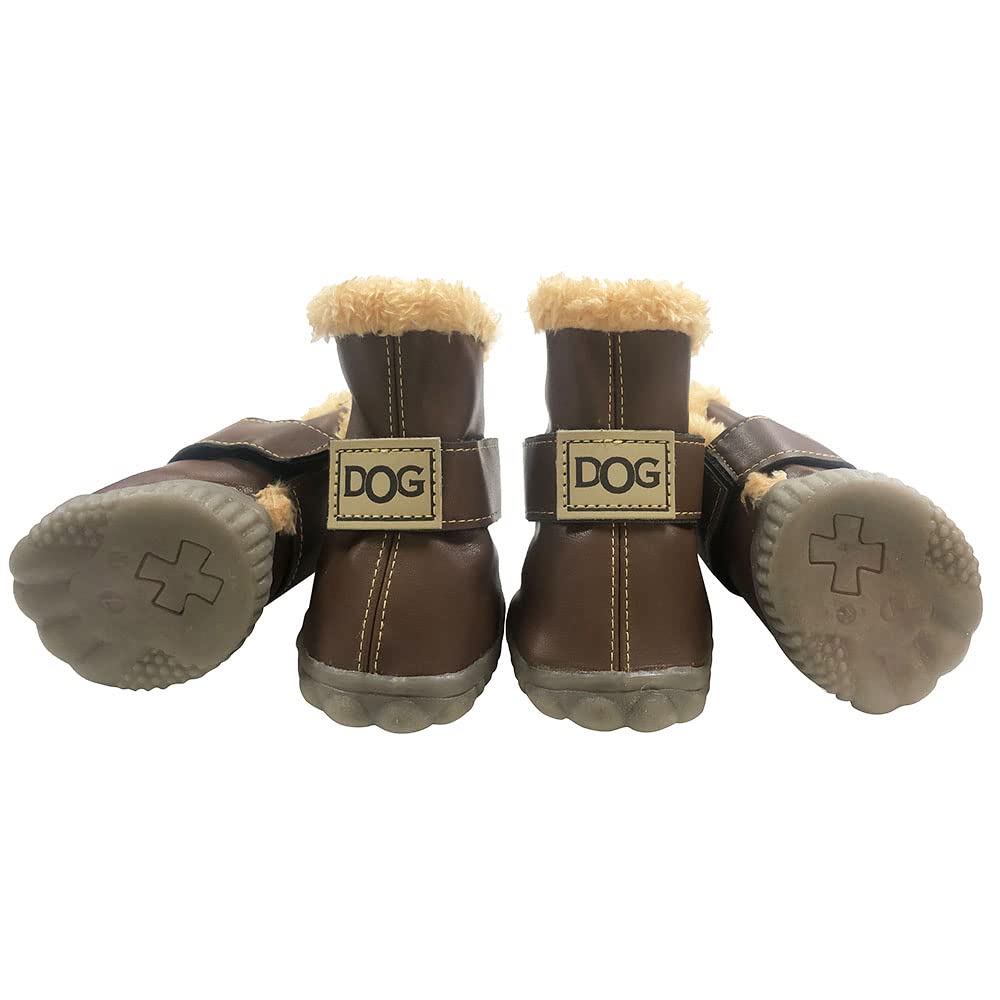 WINSOON Paw Hoof Protector in Size 1, Dark Brown