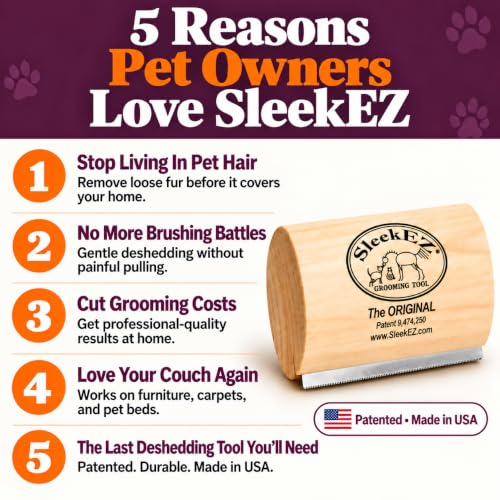 SleekEZ Hair Brush in 5 Inch, Multi-colored
