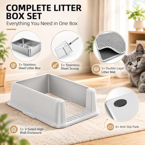 WoofiGo Litter Box in X-Large, XL-Cool Grey