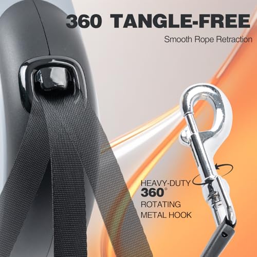 Pina Leash in 26 ft, Grey