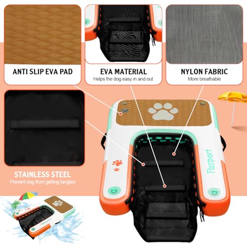 FBSPORT Ramp in 59"*39"*6", Teal&orange White