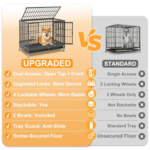 Homey Pet Animal Cage in 36.6"L x 22.4"W x 29.1"H, Black