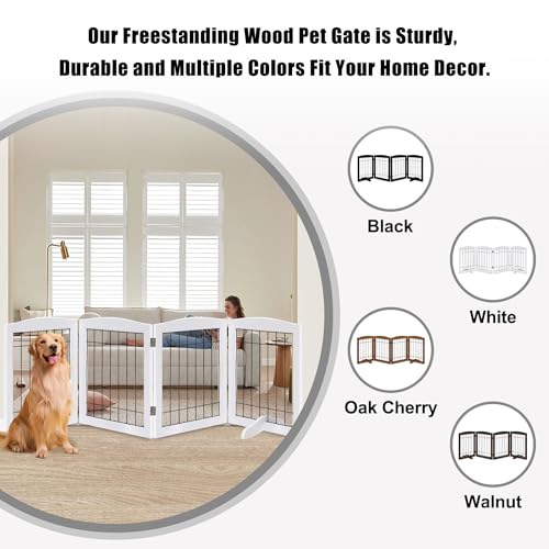 LZRS Temporary Gate in 30"Height-4 Panel, White
