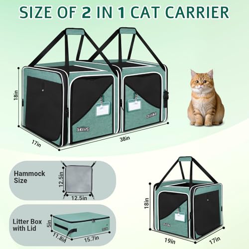 Petskd Animal Carrier in 38.0"L x 17.0"W x 18.0"H, Green