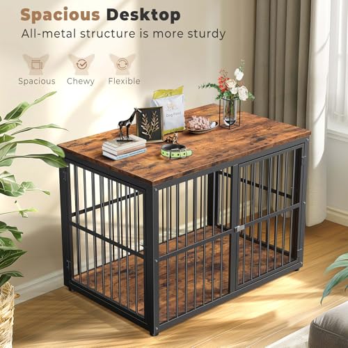 Lyromix Animal Cage in 43.3"L x 29.9"W x 33.1"H, Brown