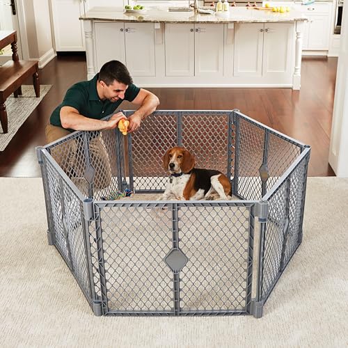 MYPET Pet Playpen in 6-Panel, Fieldstone