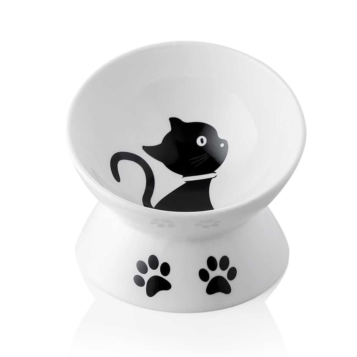 Sweejar Home Pet Feeder in 6 Inch, White