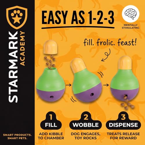 Starmark Pet Toy in Small, Green, purple, and yellow