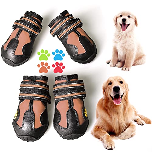 CovertSafe& Paw Hoof Protector in Size 1: （2.3''x1.6'')(L*W) for 10-23 lbs, Brown